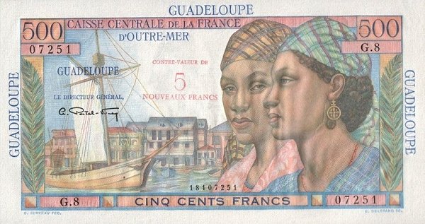 GUADELOUPE 5 Nouveaux 1960 Pick 42