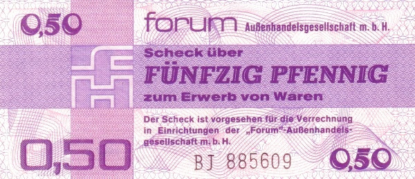 GERMAN DEMOCRATIC REPUBLIC 50 Pfennig 1979 Pick FX1 collectible banknote