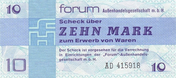 GERMAN DEMOCRATIC REPUBLIC 10 Mark 1979 Pick FX4 collectible banknote