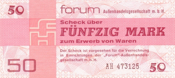 GERMAN DEMOCRATIC REPUBLIC 50 Mark 1979 Pick FX5 collectible banknote
