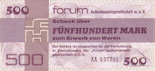 GERMAN DEMOCRATIC REPUBLIC 500 Mark 1979 Pick FX7 collectible banknote