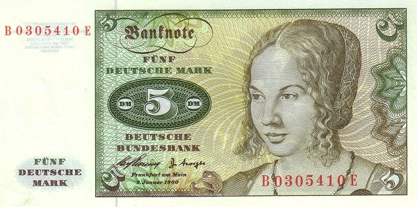FEDERAL REPUBLIC OF GERMANY 5 Deutsche 1960 Pick 18