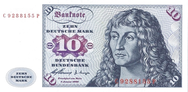 FEDERAL REPUBLIC OF GERMANY 10 Deutsche 1960 Pick 19