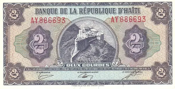 HAITI 2 Gourdes 1986 Pick 245A collectible banknote