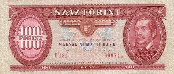 HUNGARY 100 Forint 1992 Pick 174 collectible banknote
