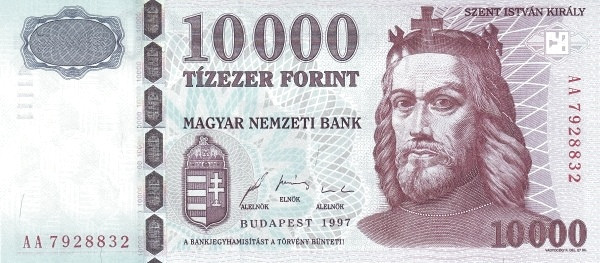 HUNGARY 10000 Forint 1997 Pick 183 collectible banknote