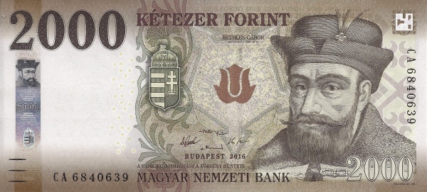 HUNGARY 2000 Forint 2016 Pick 204 collectible banknote