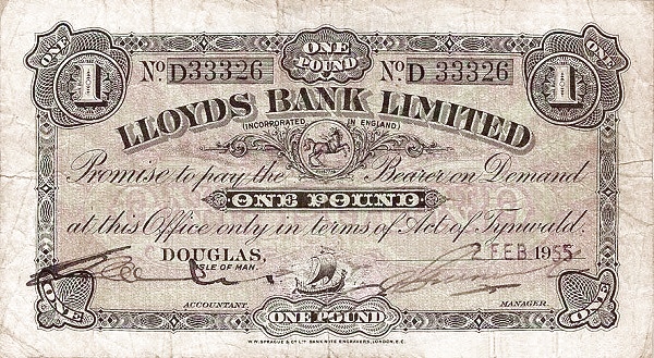 ISLE OF MAN 1 Pound 1955 Pick 13