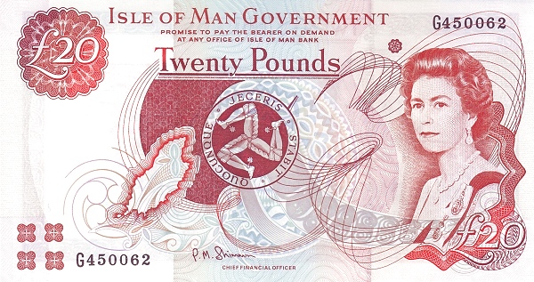 ISLE OF MAN 20 Pounds 2007 Pick 47 collectible banknote