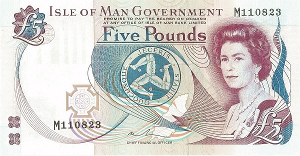 ISLE OF MAN 5 Pounds 2015 Pick 48 collectible banknote