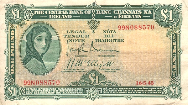 IRELAND 1 Pound 1960 Pick 57