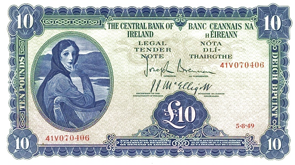 IRELAND 10 Pounds 1960 Pick 59