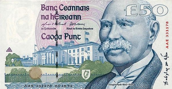 IRELAND 50 Pounds 1995 Pick 78 collectible banknote