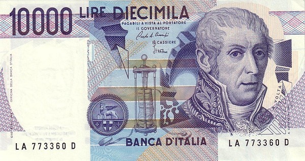 ITALY 10000 Lire 1984 Pick 112 collectible banknote