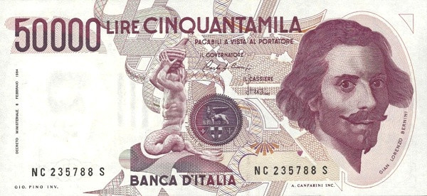 ITALY 50000 Lire 1984 Pick 113 collectible banknote
