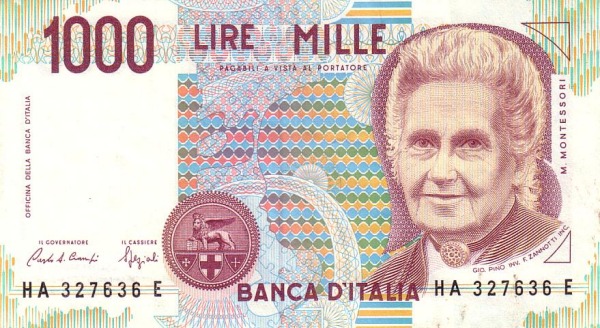 ITALY 1000 Lire 1990 Pick 114 collectible banknote