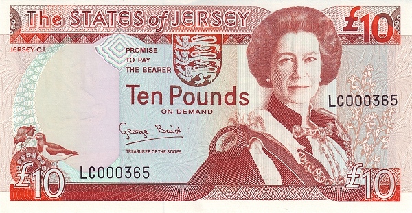 JERSEY 10 Pounds 1993 Pick 22 collectible banknote