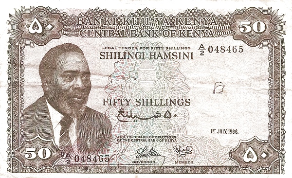 KENYA 50 Shilingi 1966 Pick 4 collectible banknote