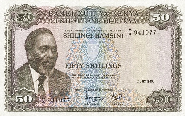 KENYA 50 Shilingi 1969 Pick 9 collectible banknote