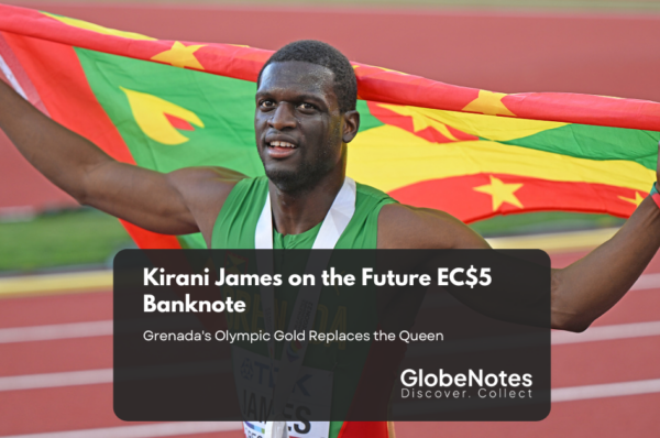Kirani James on the Future EC$5 Banknote
