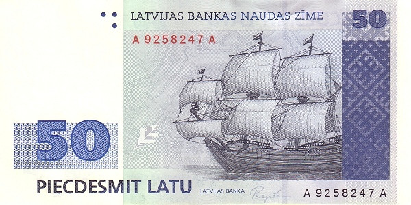 LATVIA 50 Latu 1992 Pick 46 collectible banknote