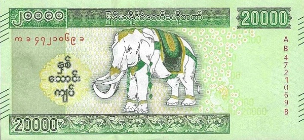 MYANMAR 20000 Kyats 2023 Pick 87 collectible banknote