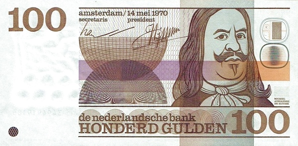 NETHERLANDS 100 Gulden 1970 Pick 93 collectible banknote