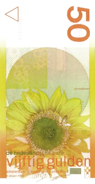 NETHERLANDS 50 Gulden 1982 Pick 96 collectible banknote