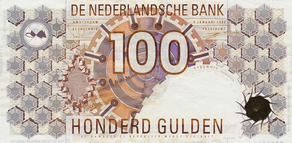 NETHERLANDS 100 Gulden 1992 Pick 101