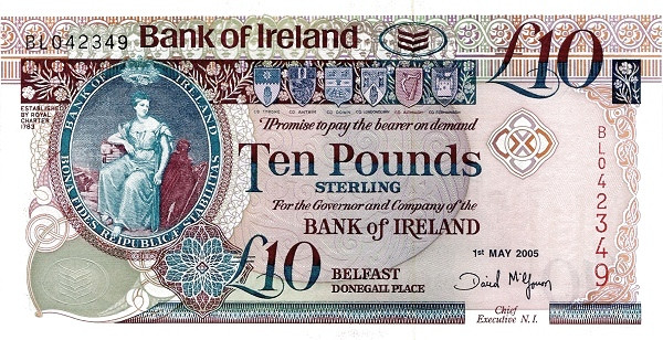 NORTHERN IRELAND 10 Pound 2003 Pick 79A collectible banknote