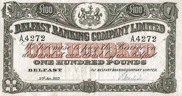 NORTHERN IRELAND 100 Pounds 1968 Pick 131 collectible banknote