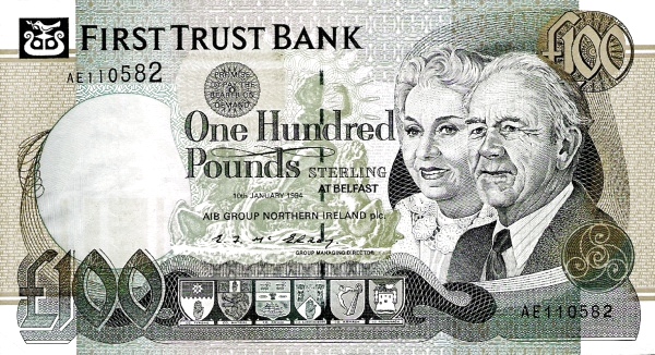 NORTHERN IRELAND 100 Pound 1994 Pick 135 collectible banknote