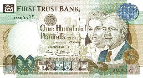 NORTHERN IRELAND 100 Pound 1998 Pick 139 collectible banknote