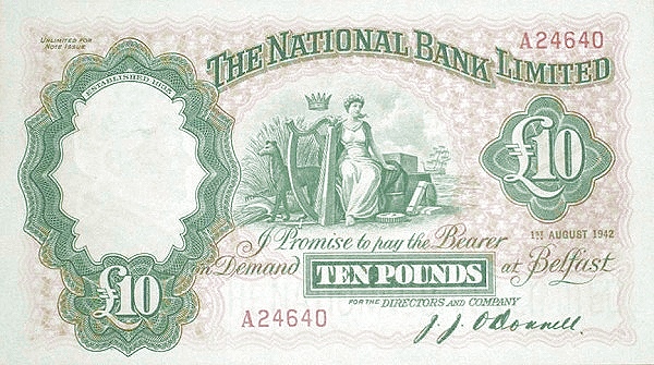 NORTHERN IRELAND 10 Pounds 1959 Pick 160 collectible banknote