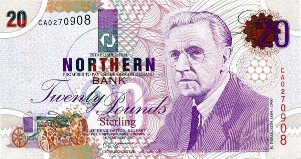 NORTHERN IRELAND 20 Pounds 1997 Pick 199 collectible banknote