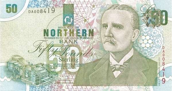 NORTHERN IRELAND 50 Pounds 1999 Pick 200 collectible banknote