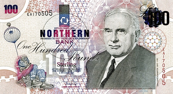 NORTHERN IRELAND 100 Pounds 1999 Pick 201 collectible banknote