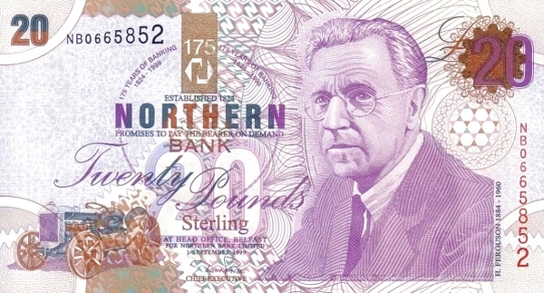 NORTHERN IRELAND 20 Pounds 1999 Pick 202 collectible banknote