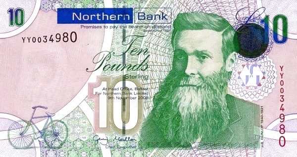 NORTHERN IRELAND 10 Pounds 2008 Pick 210 collectible banknote