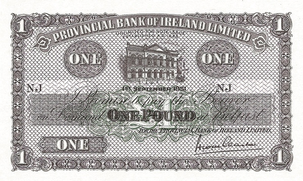 NORTHERN IRELAND 1 Pound 1951 Pick 238 collectible banknote