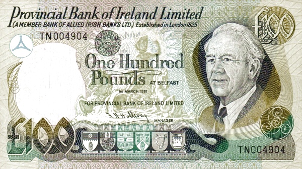 NORTHERN IRELAND 10 Pounds 1981 Pick 251 collectible banknote