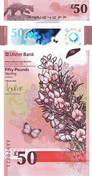 NORTHERN IRELAND 50 Pounds 2021 Pick 346 collectible banknote