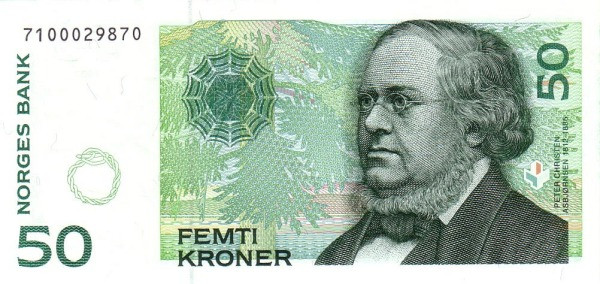 NORWAY 50 Kroner 1996 Pick 46 collectible banknote