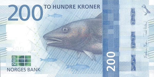 NORWAY 200 Kroner 2016 Pick 55 collectible banknote