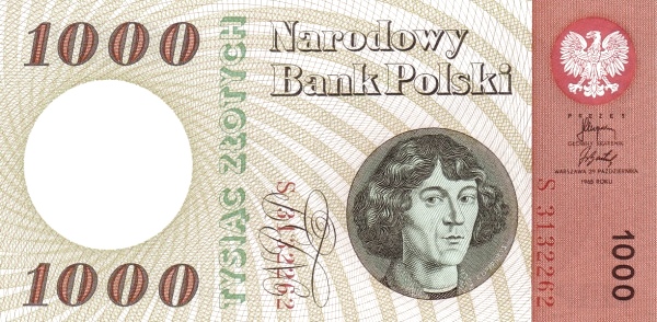 POLAND 1000 Zlotych 1965 Pick 141