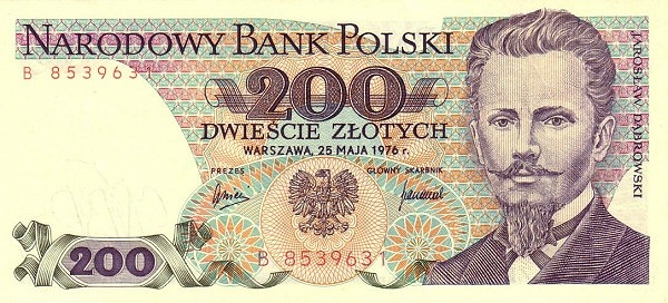 POLAND 200 Zlotych 1976 Pick 144