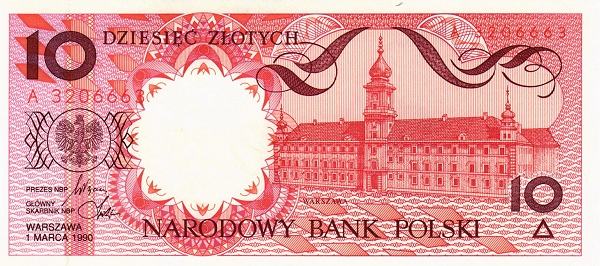 POLAND 10 Zlotych 1990 Pick 167 collectible banknote