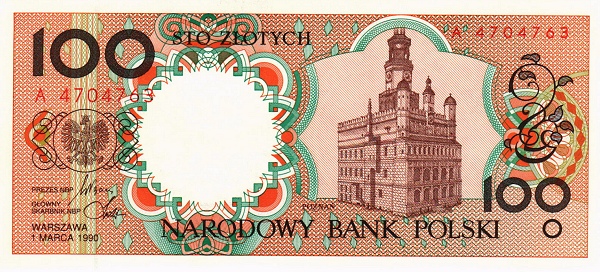 POLAND 100 Zlotych 1990 Pick 170 collectible banknote