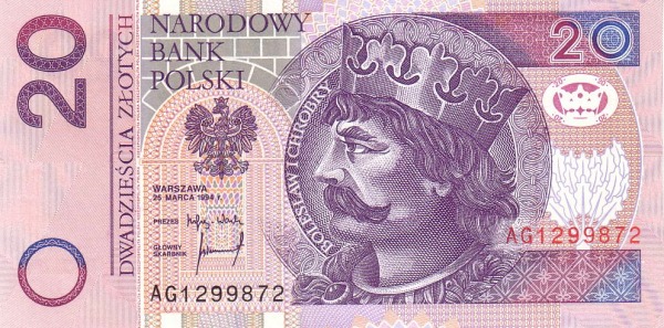 POLAND 20 Zlotych 1994 Pick 174 collectible banknote