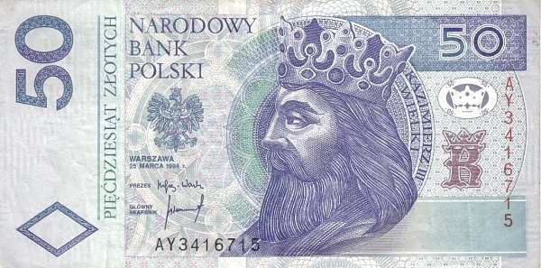 POLAND 50 Zlotych 1994 Pick 175 collectible banknote
